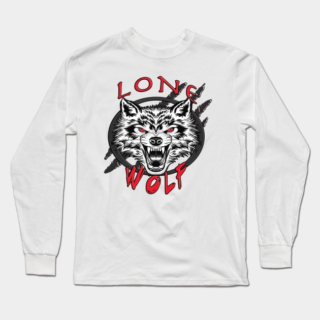Lone Wolf Long Sleeve T-Shirt by By Diane Maclaine